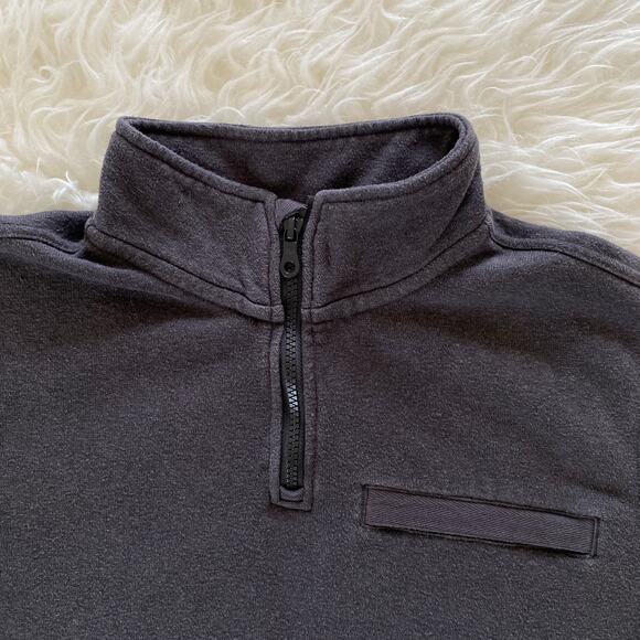 Prana Hemp Blend Men's 1/4 Zip Sweater in Charcoal, size L - Picture 5 of 11